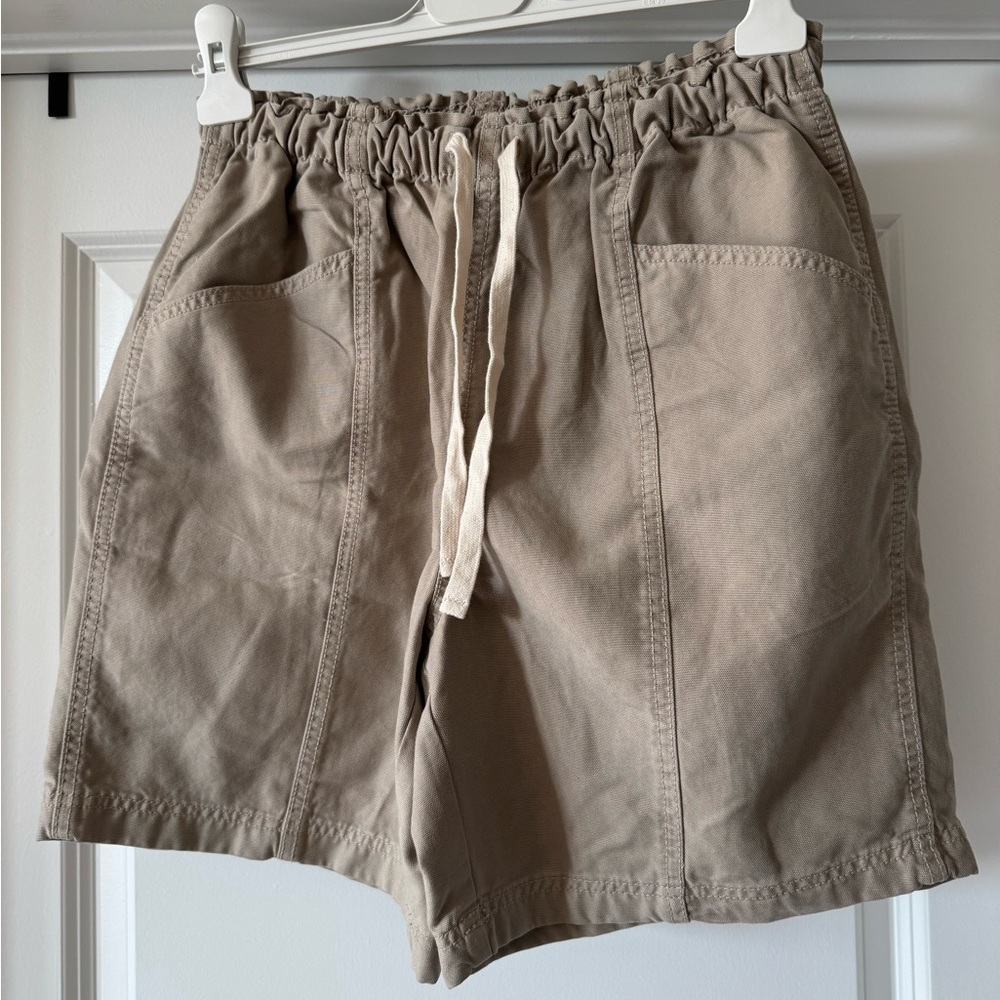 Aerie Taupe Elastic Waist Shorts